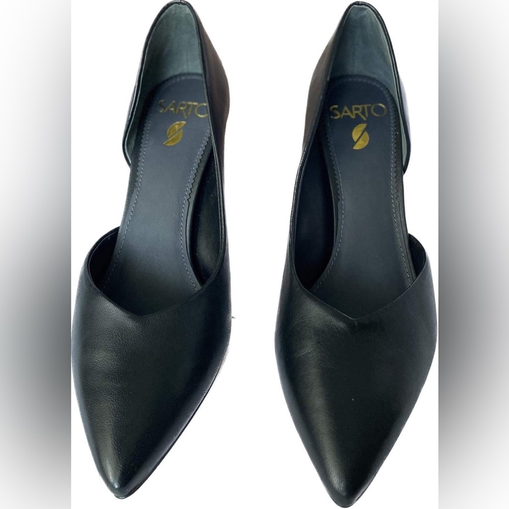 SARTO by Franco Sarto Black Sherry Leather Pump - Women’s Size 7 1/2
